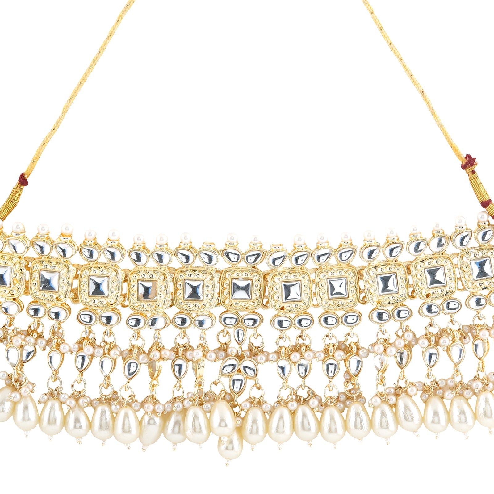 Teejh Kanisha Pearl and Polki Necklace Set