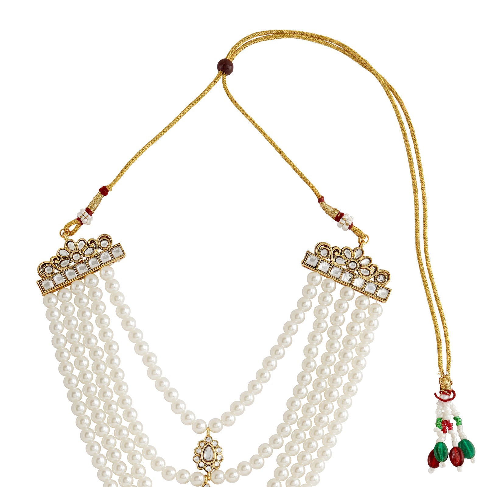 Teejh Gaekwar White Gold Necklace Set