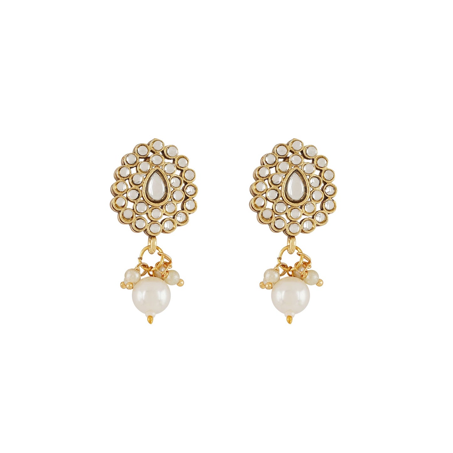 Teejh Gaekwar White Gold Necklace Set