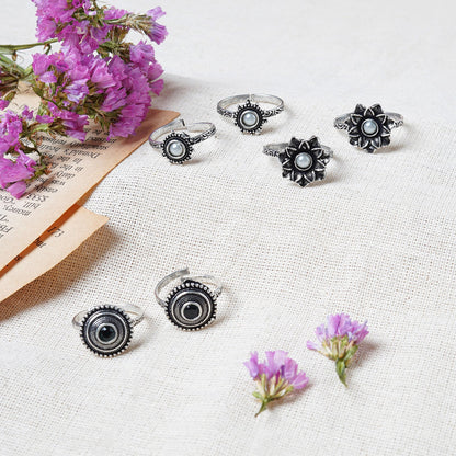 Teejh Aindri Set of 3 Silver Toe Rings