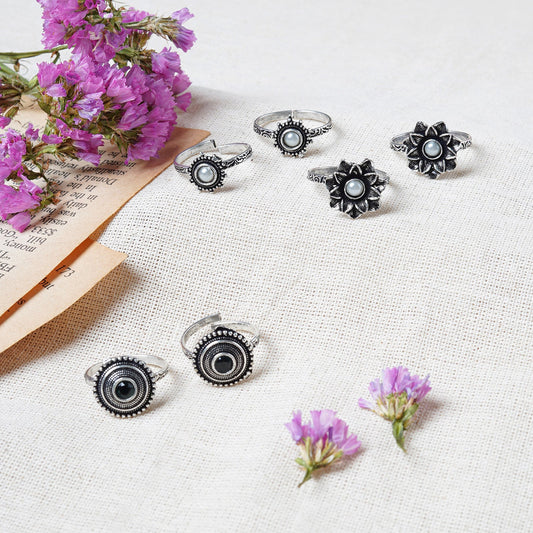 Teejh Aindri Set of 3 Silver Toe Rings
