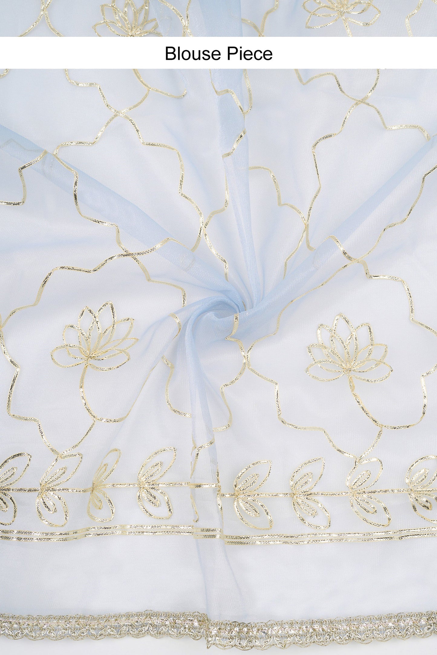 Teejh Silsila powder Blue Net Gota Saree
