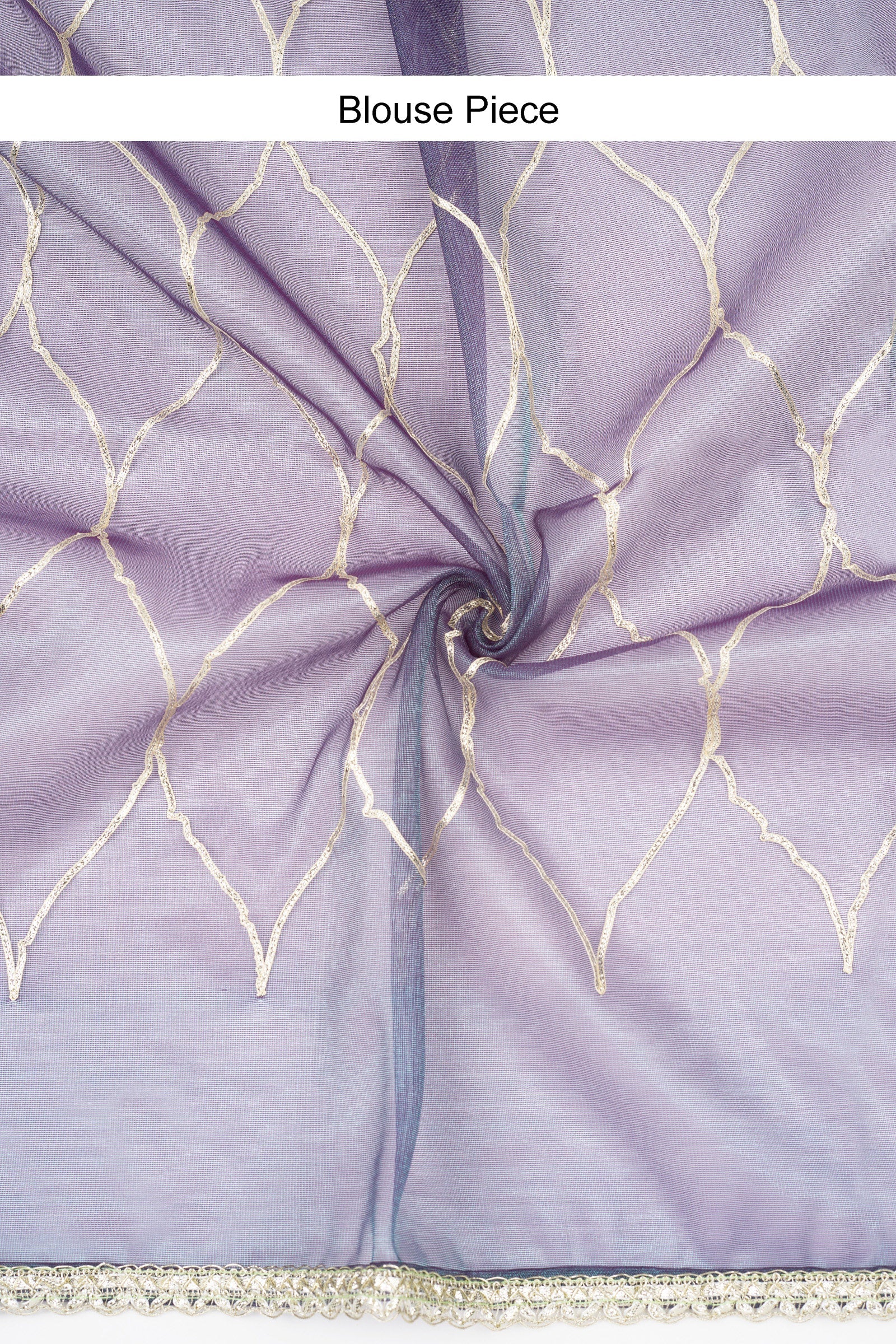 Teejh Hriya Midnight Violet Net Gota Saree