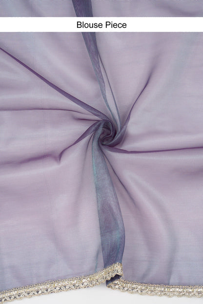 Teejh Rabina Midnight Violet Net Gota Saree