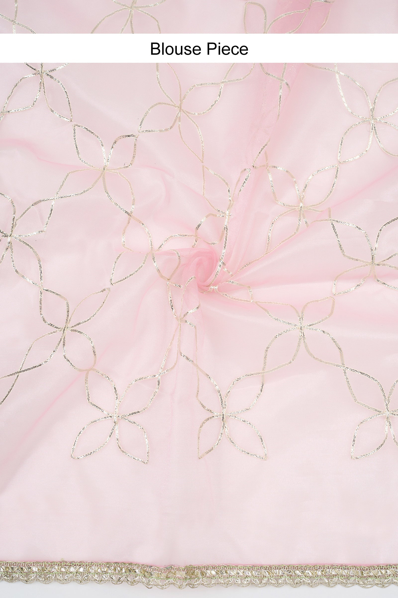Teejh Mehefil Light Pink Net Gota Saree