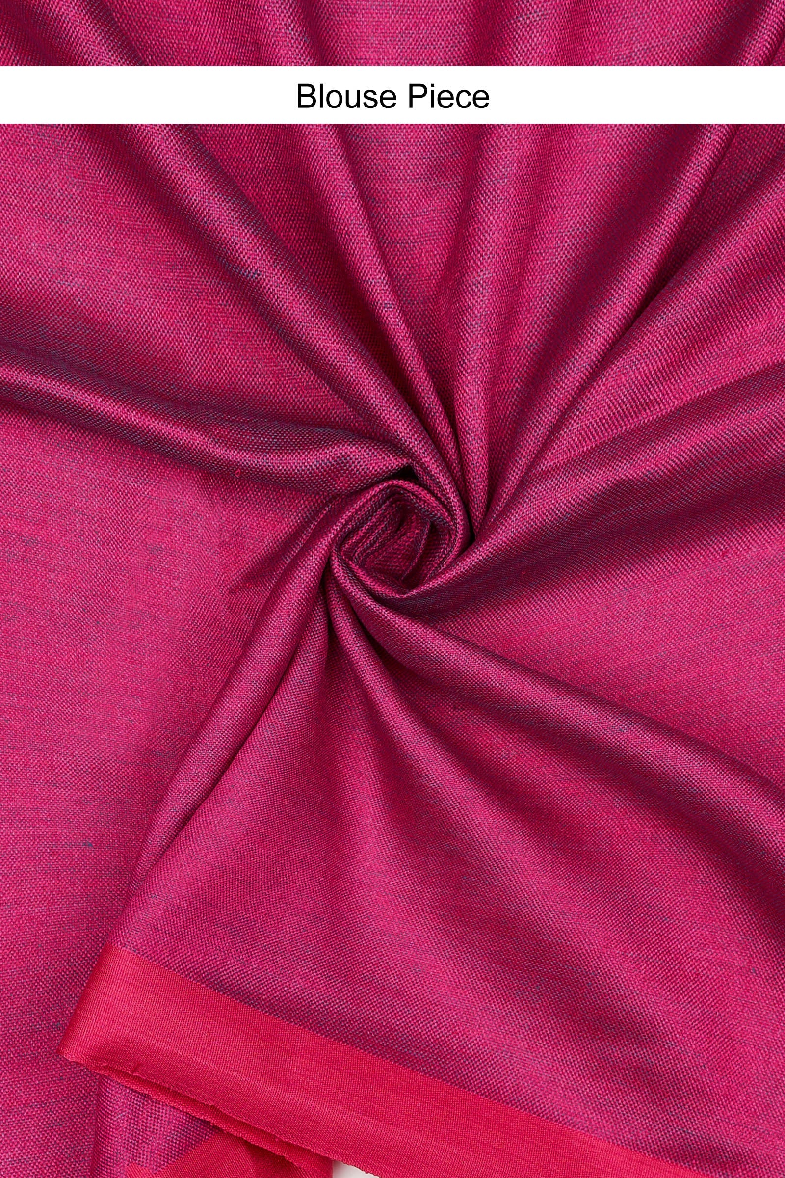 Teejh Bare Hues Blue and Pink Color Block Saree