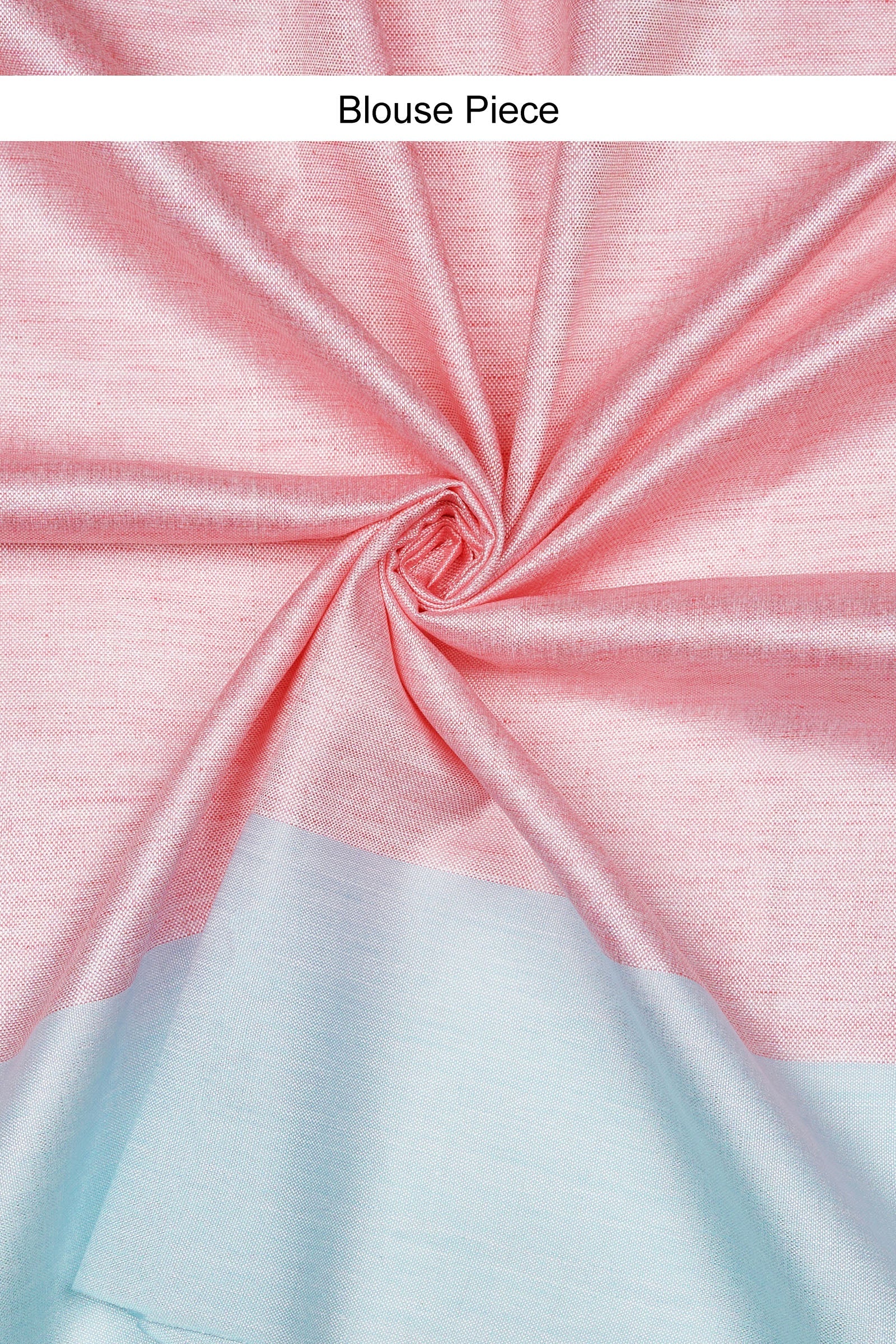 Teejh Komal Light Pink Color Block Saree