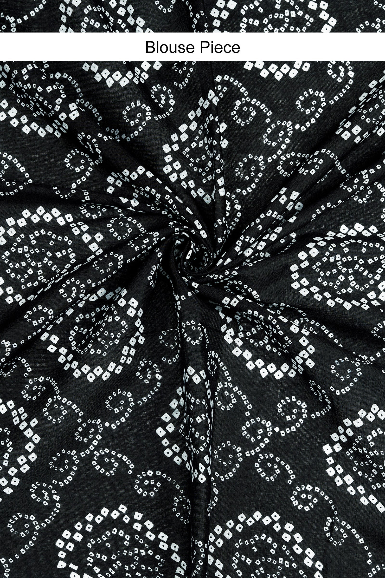 Teejh Sindhura Black Hand Blockprint Saree