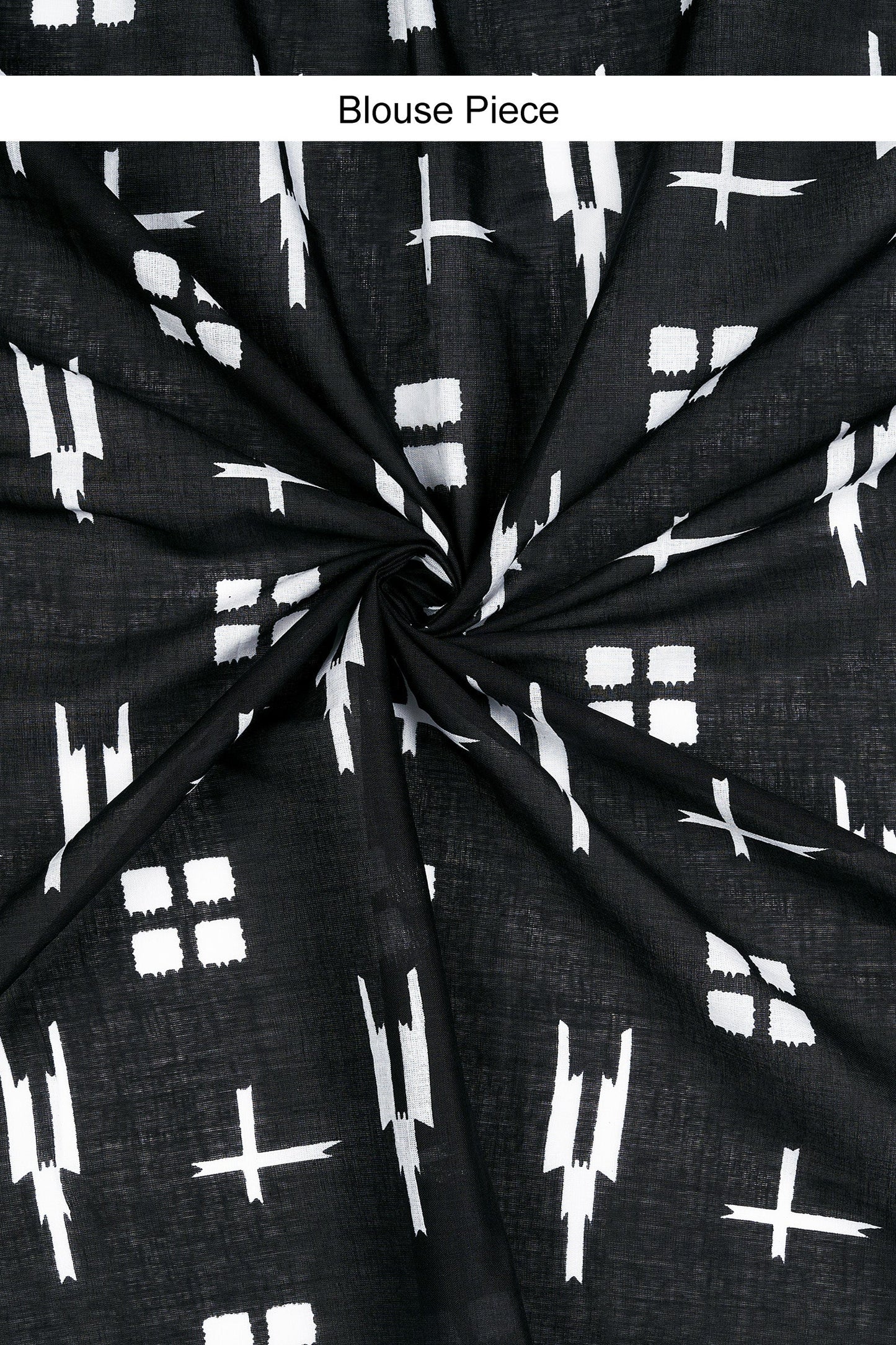 Teejh Ravisha Black Hand Blockprint Saree