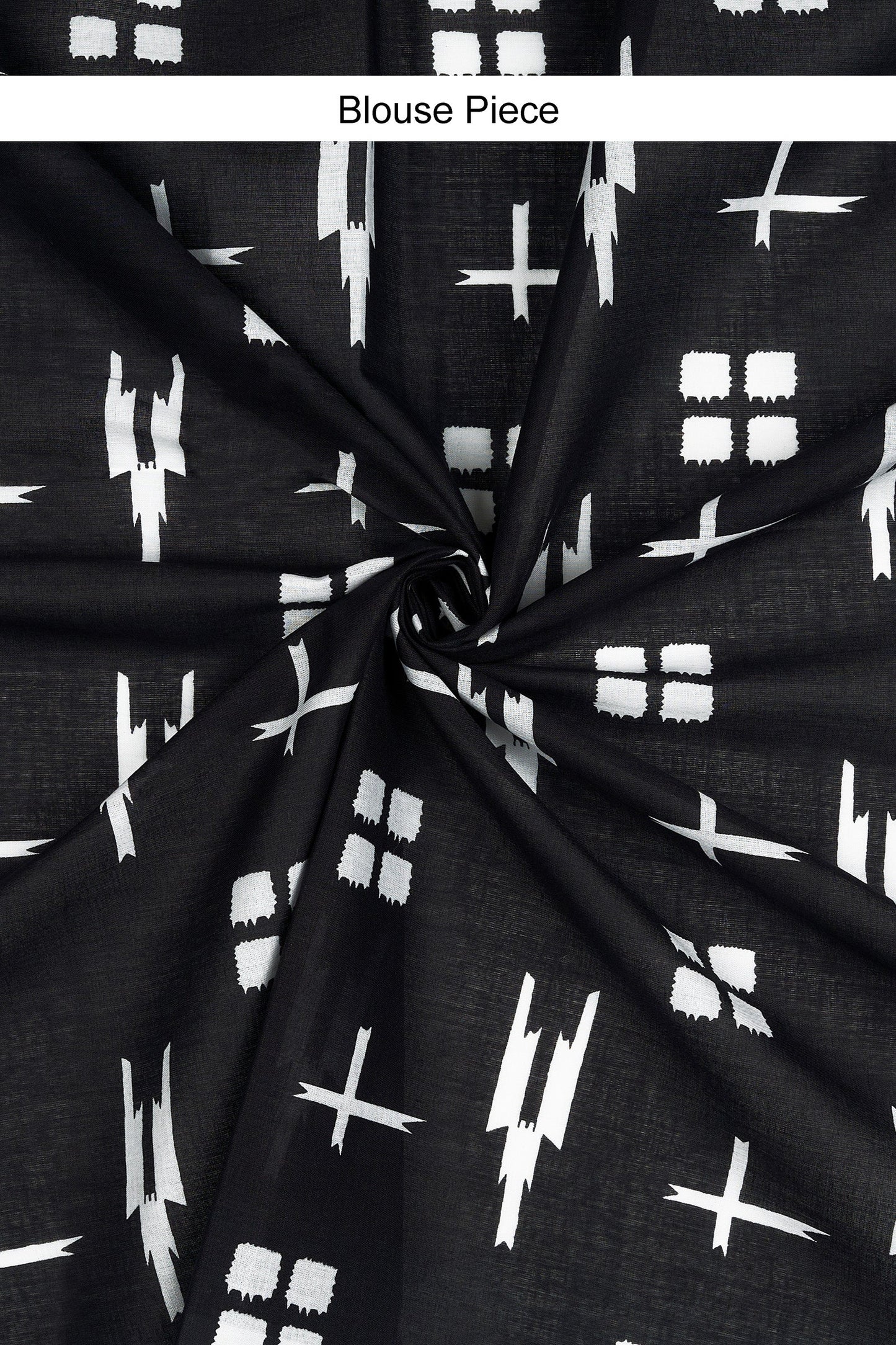 Teejh Taranika Black Hand Blockprint Saree