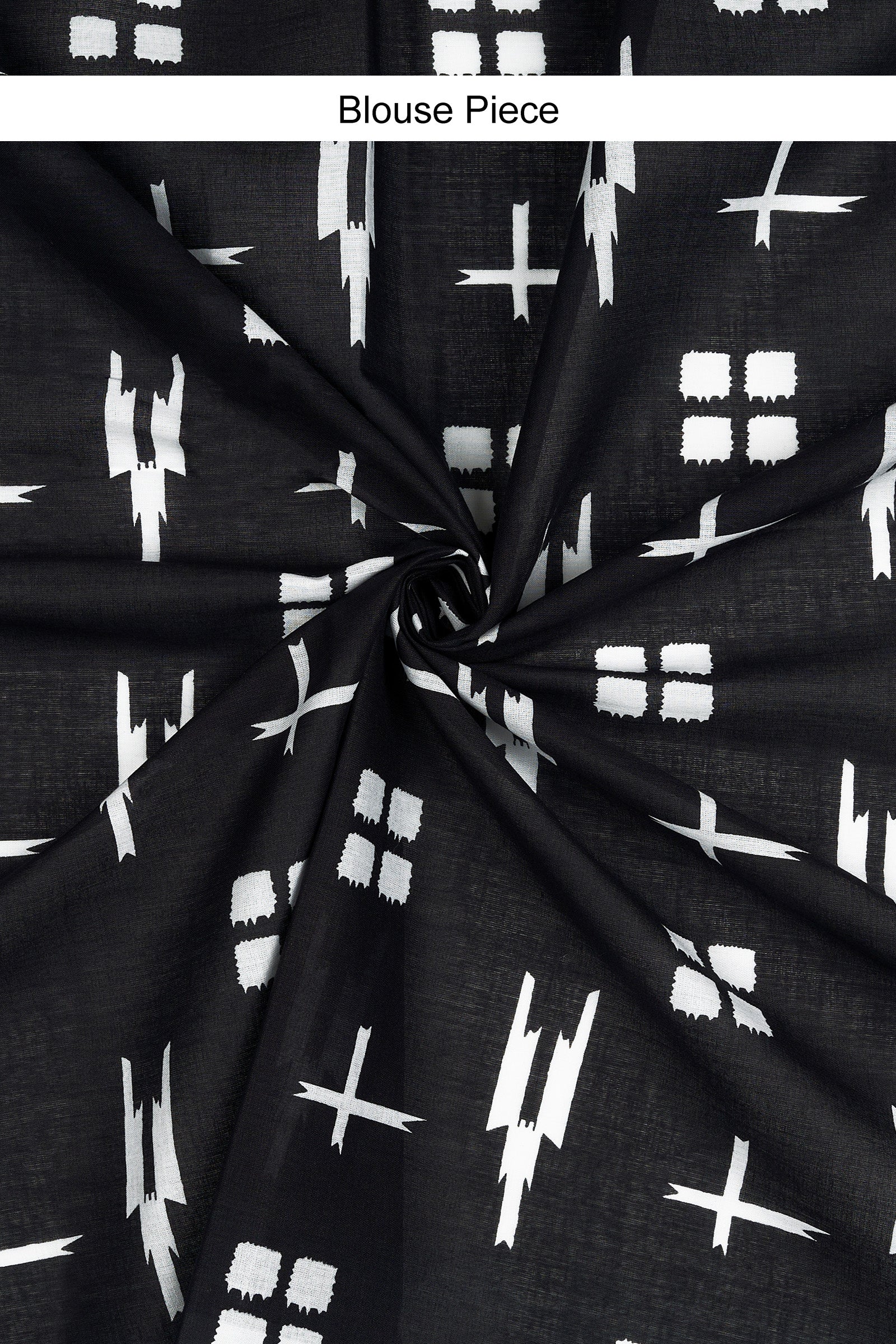 Teejh Taranika Black Hand Blockprint Saree