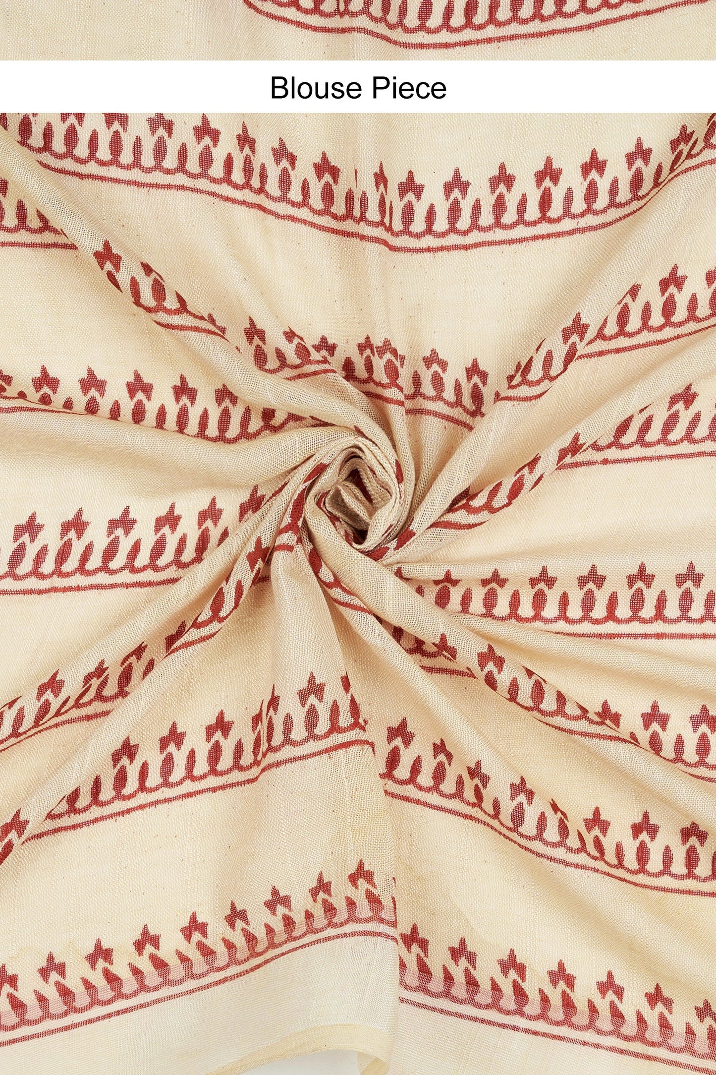 Teejh Ismira Black and Red Hand Blockprint Saree