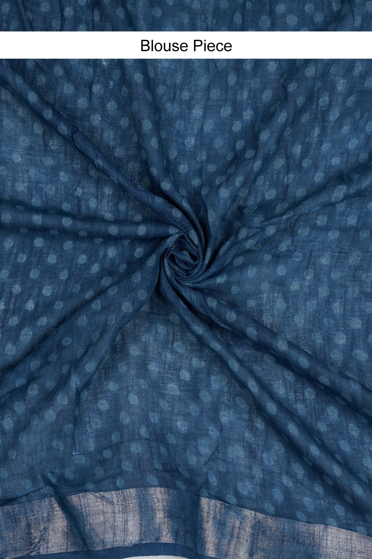 Teejh Pravani Indigo Hand Blockprint Saree