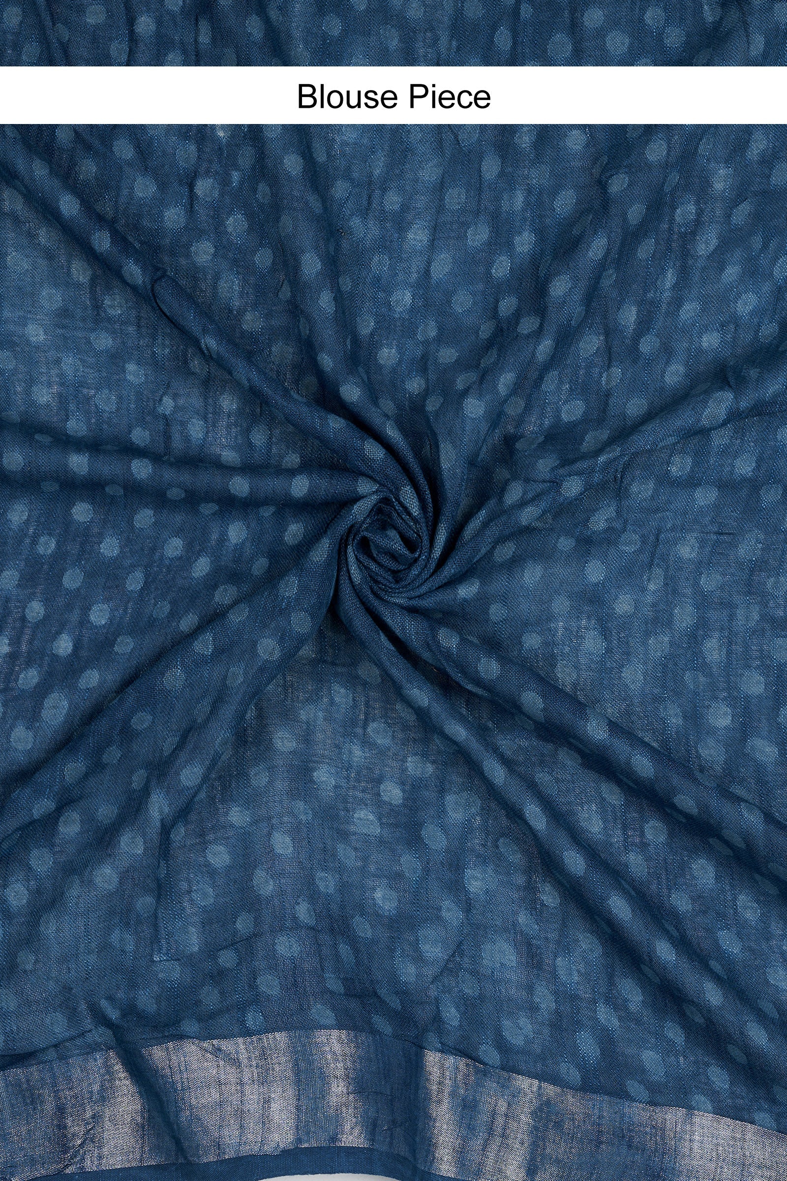 Teejh Pravani Indigo Hand Blockprint Saree