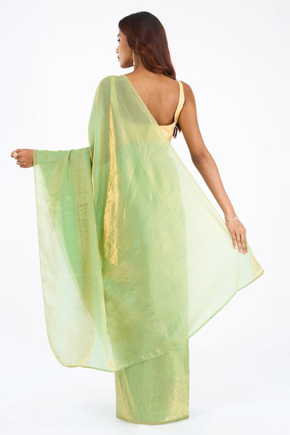 Yamisha Pastel Green Pre-Draped Saree