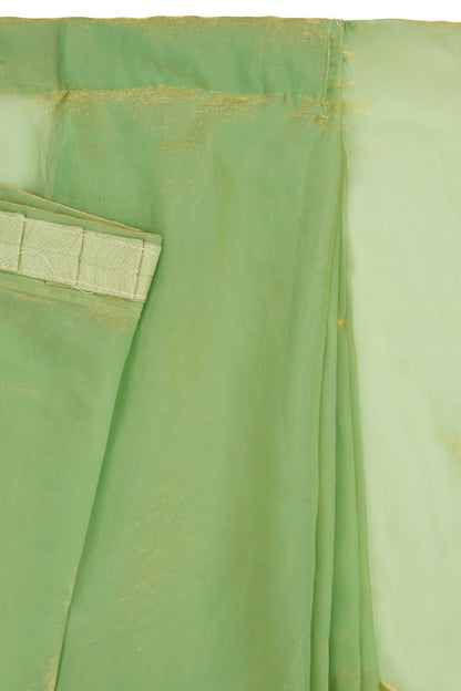 Yamisha Pastel Green Pre-Draped Saree