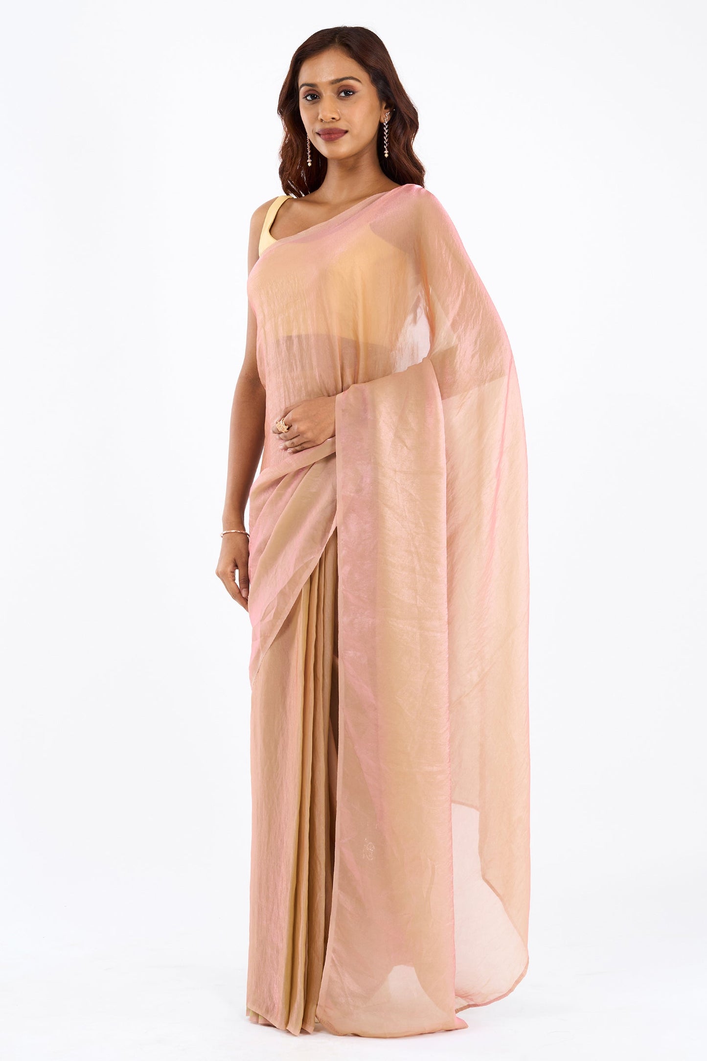 Ravanya Pastel Pink Pre-Draped Saree