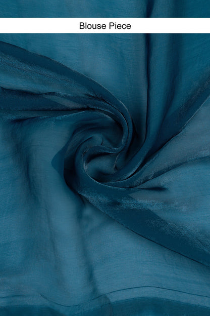 Mahisha Blue Pre-Draped Saree
