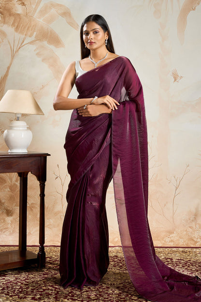 Veditha Magenta Pre-Draped Saree