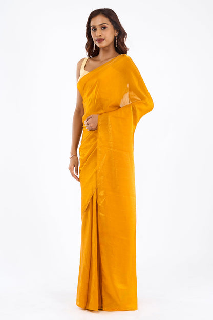 Irya Mustard Pre-Draped Saree