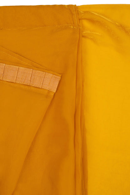 Irya Mustard Pre-Draped Saree