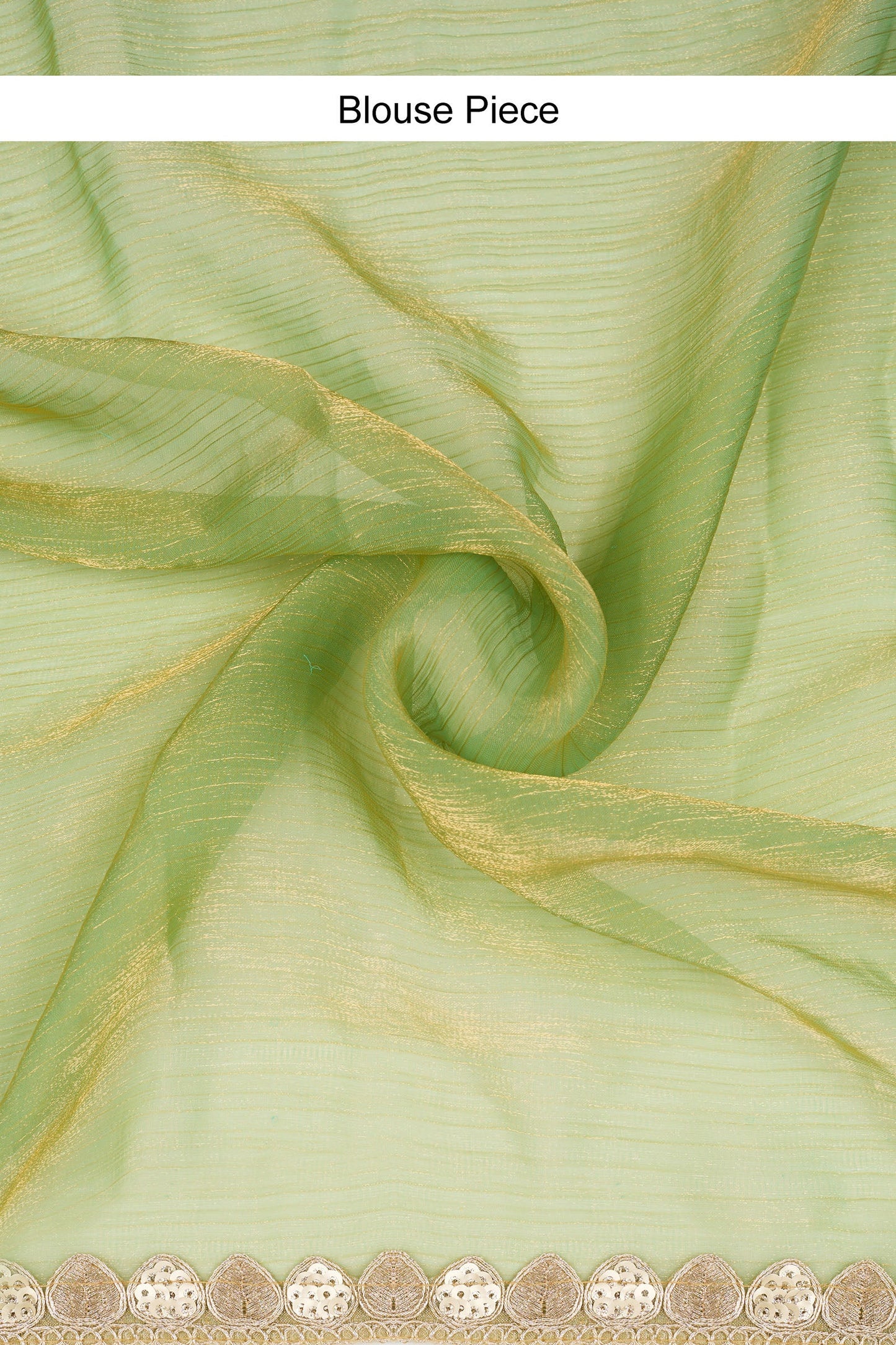 Saanvitha Green Shimmer Chiffon Saree