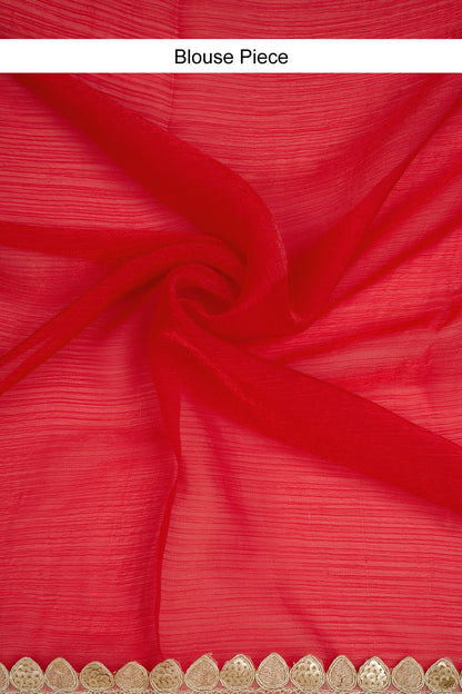 Yamika Fuchsia Pink Shimmer Chiffon Saree
