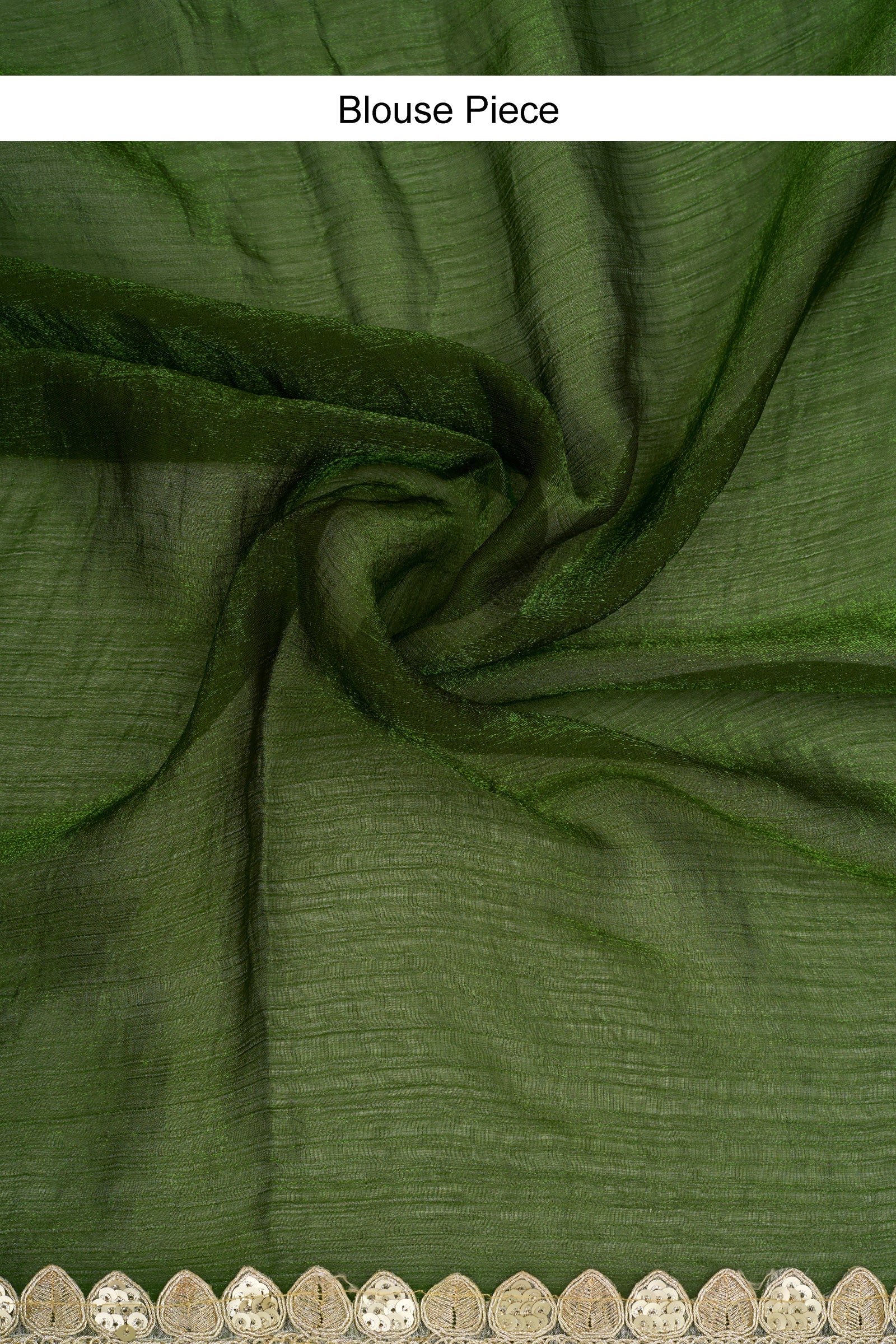 Rajnavi Olive Green Shimmer Chiffon Saree
