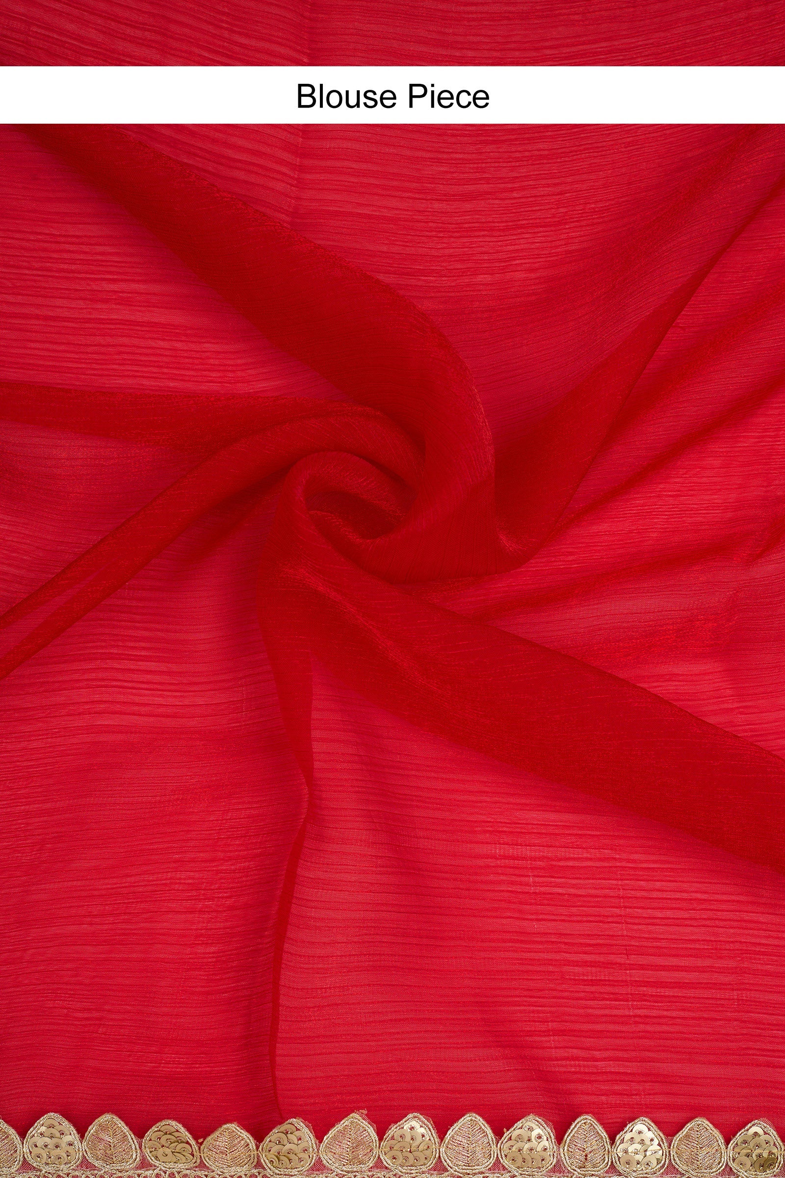 Tithira Red Shimmer Chiffon Saree