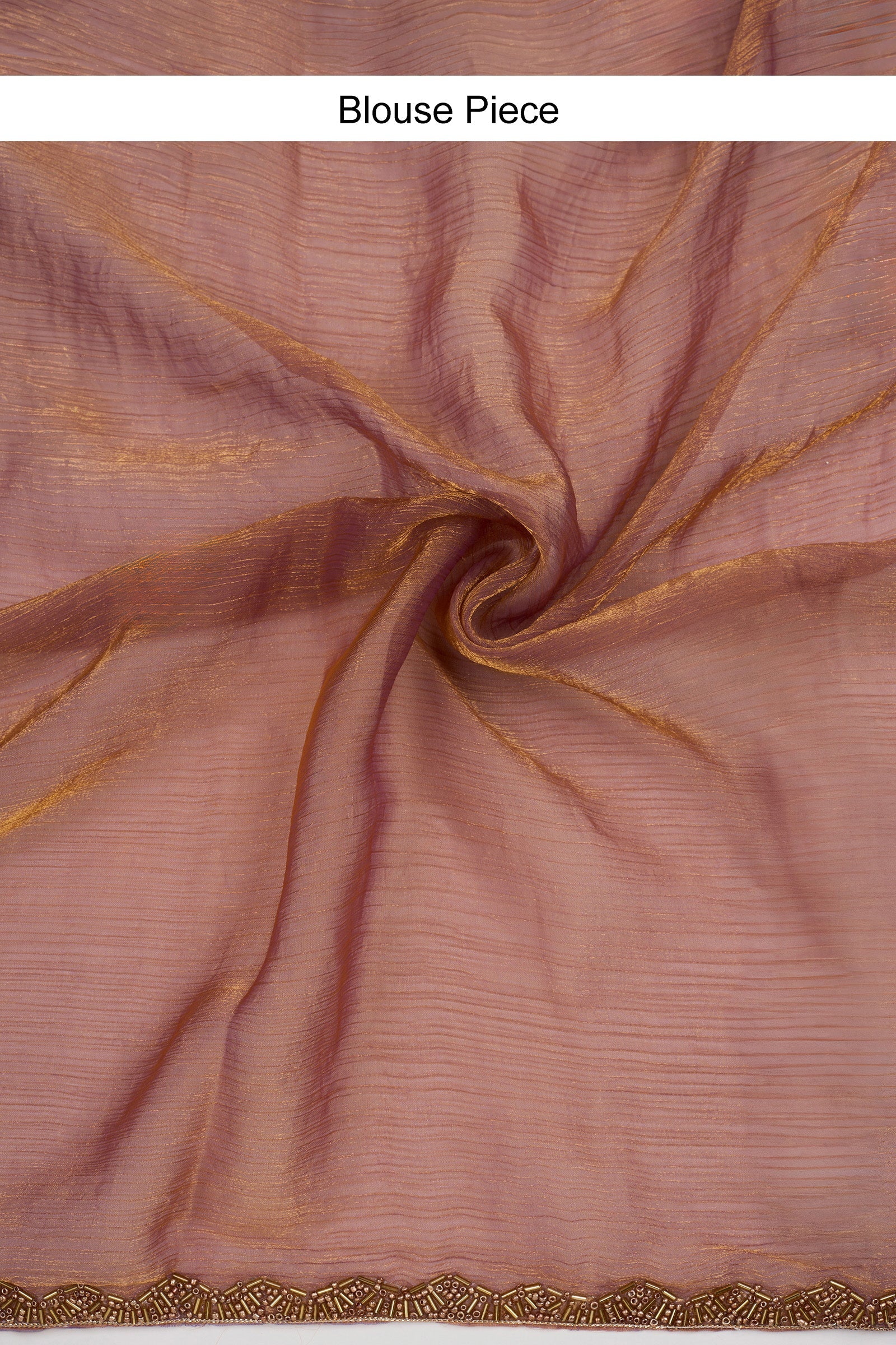 Kavyisha Rosegold Shimmer Chiffon Saree
