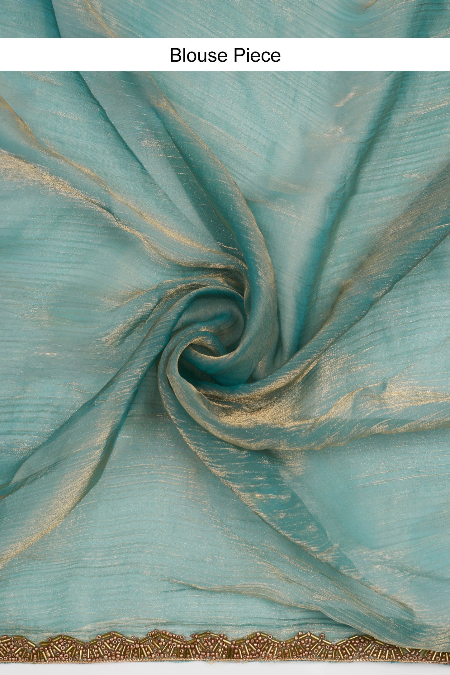 Mayurie Sea blue Shimmer Chiffon Saree