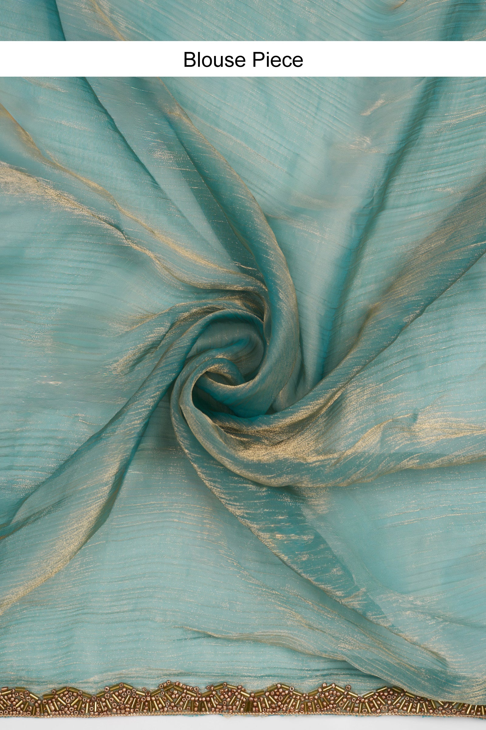 Mayurie Sea blue Shimmer Chiffon Saree