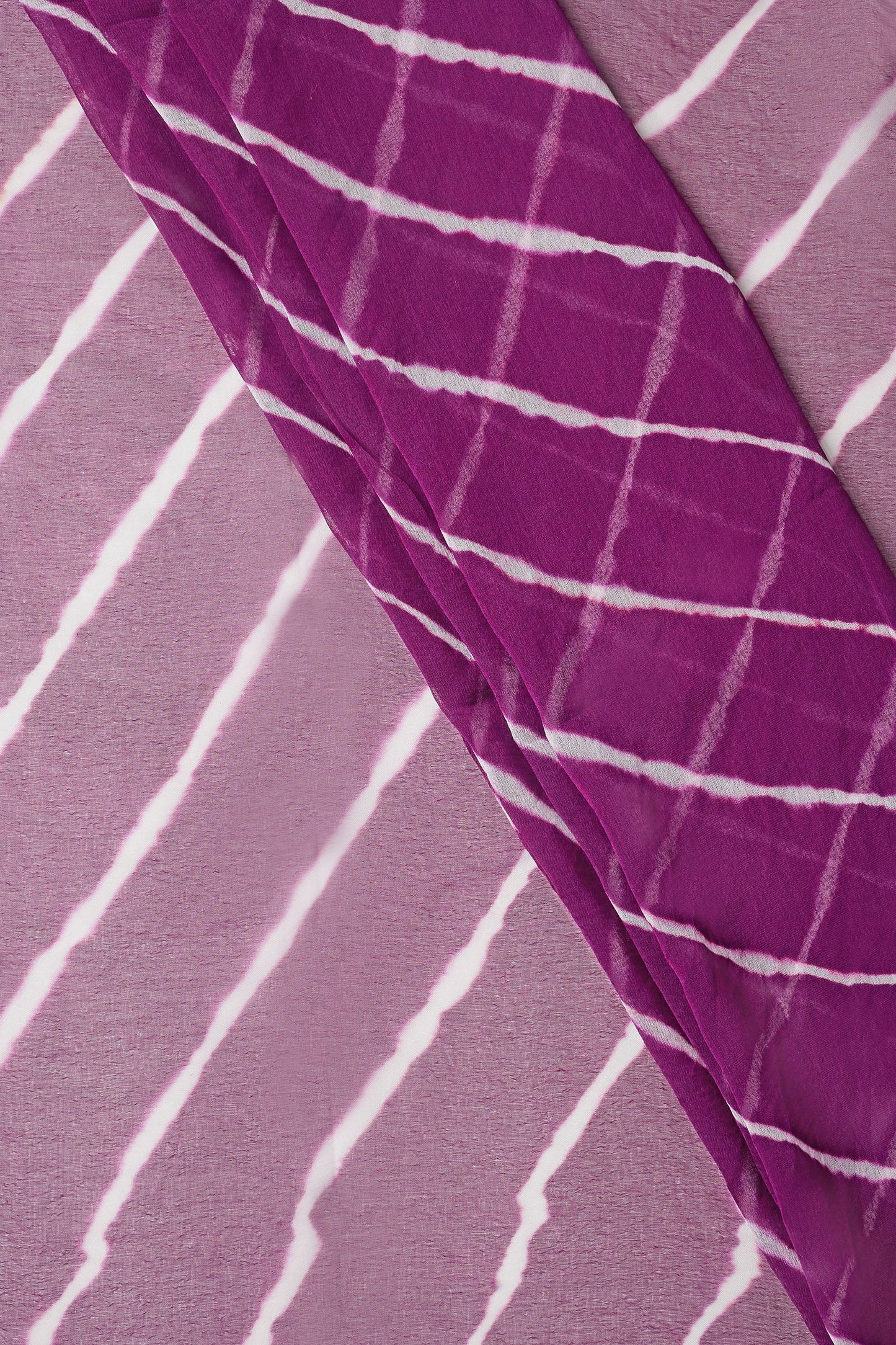 Teejh Sparsh Chiffon Purple Leheriya Saree
