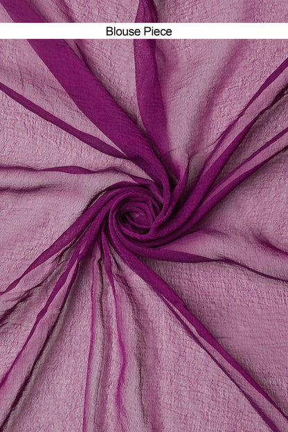 Teejh Sparsh Chiffon Purple Leheriya Saree