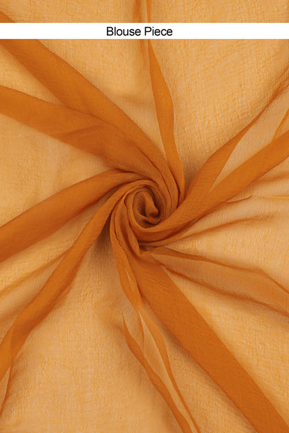 Teejh Rai Chiffon Mustard Leheriya Saree