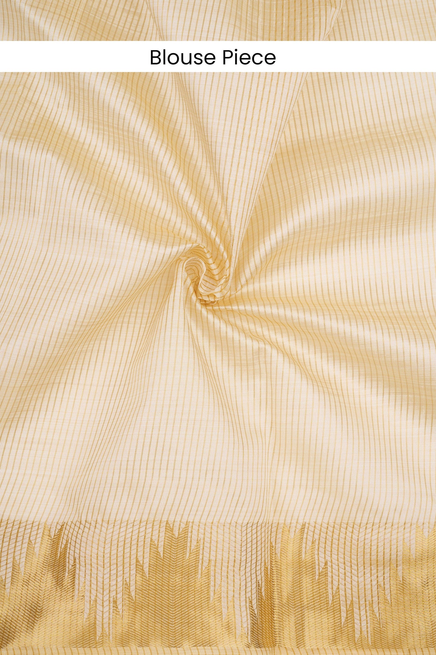 Teejh Kavyam Semi Tussar Silk Off white and Golden Kasavu Saree