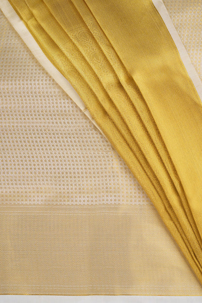 Teejh Mallipoo Semi Silk Golden Kasavu Saree