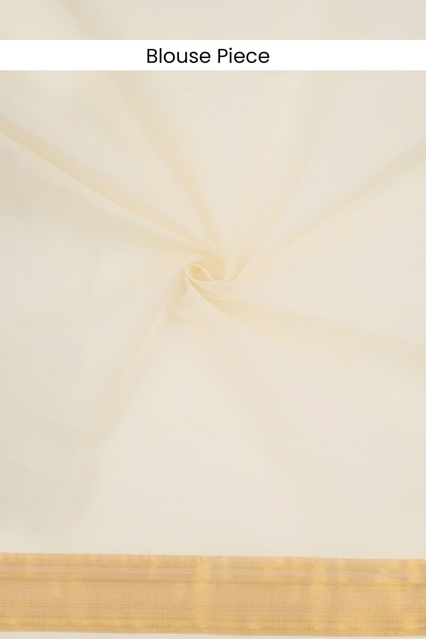 Teejh Kairavi Cotton Off white and Golden Kasavu Saree