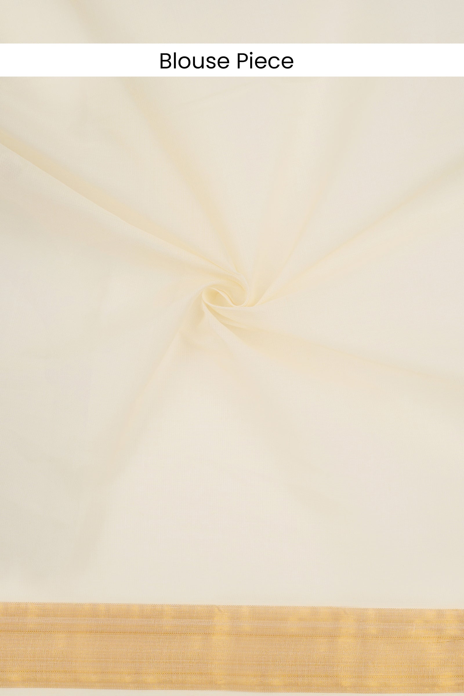 Teejh Kairavi Cotton Off white and Golden Kasavu Saree