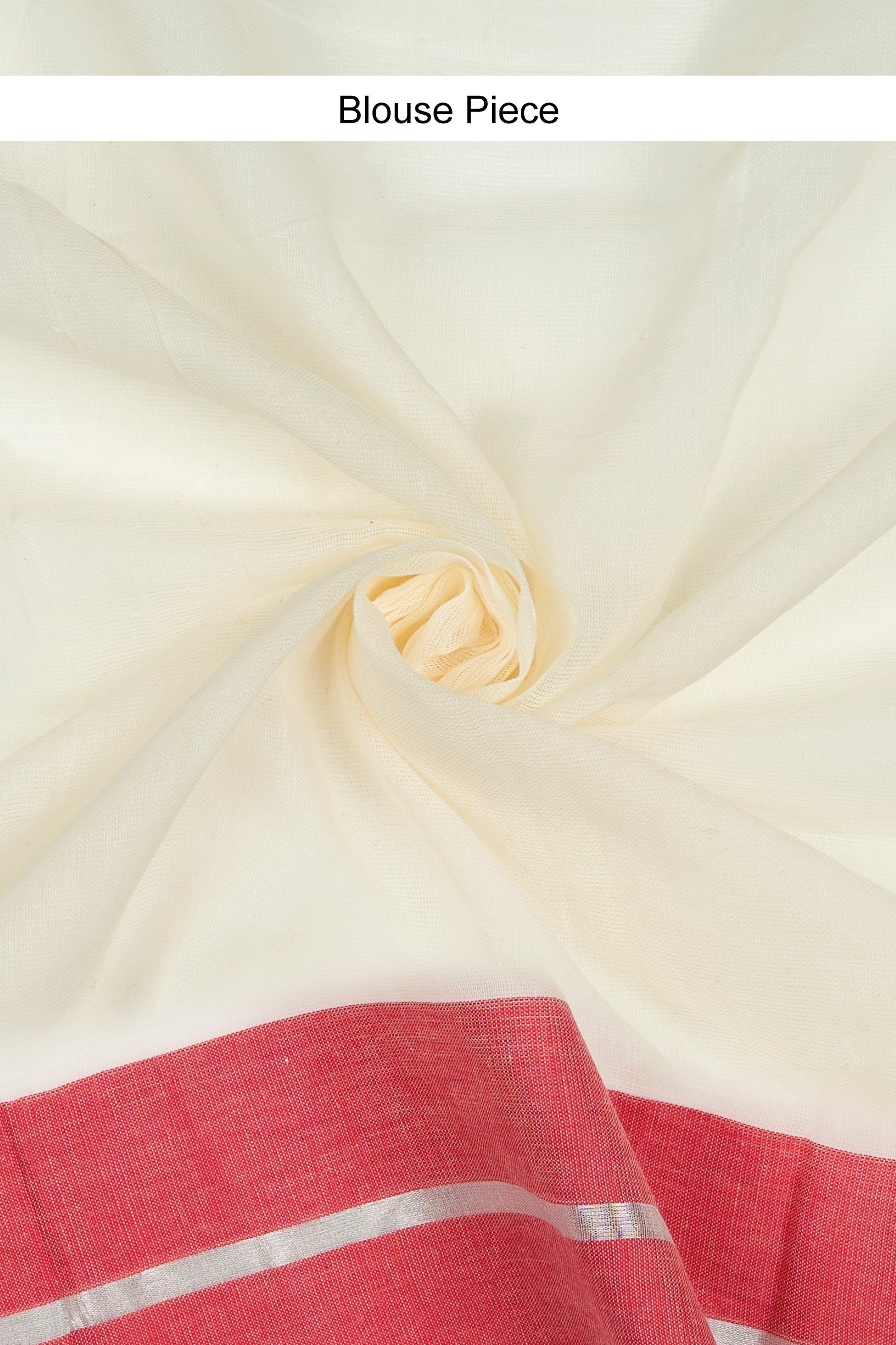 Teejh Aabheri OffWhite & Red Cotton Saree