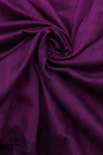 Teejh Raisin Purple and Grey Mulmul Cotton Saree