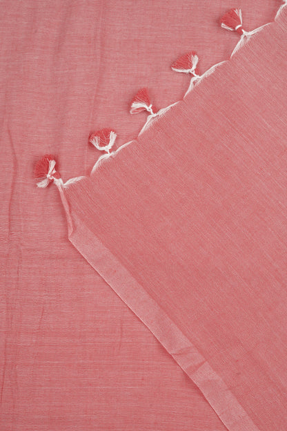 Teejh Sunset Pink Mulmul Saree