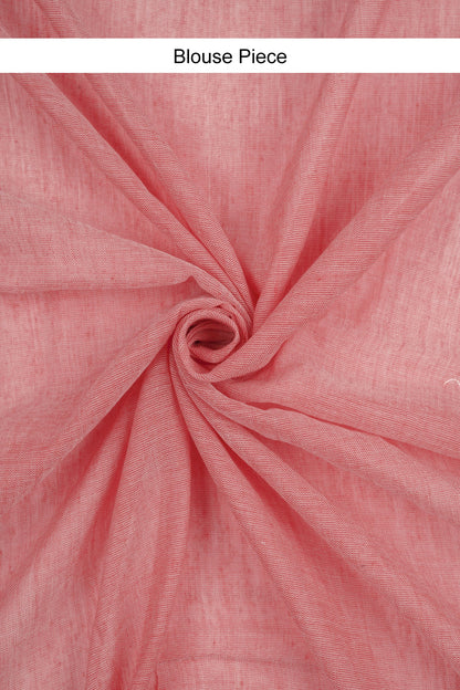 Teejh Sunset Pink Mulmul Saree
