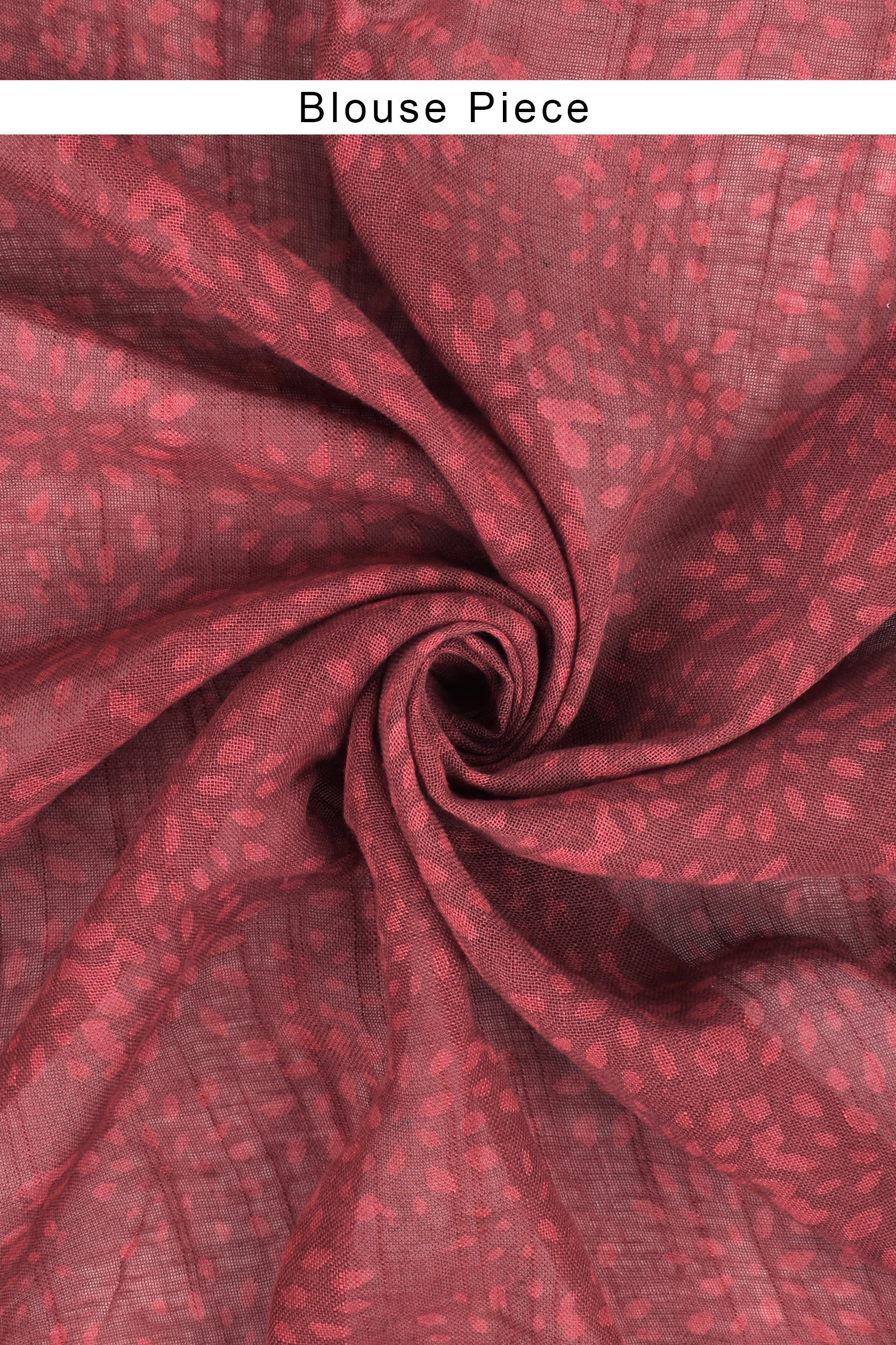 Teejh Nirvi Maroon Linen Saree With Blouse Piece.