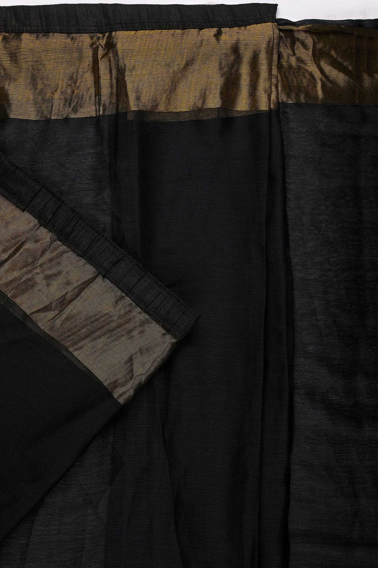 Teejh Sanah Black Chiffon Ready to Drape Saree