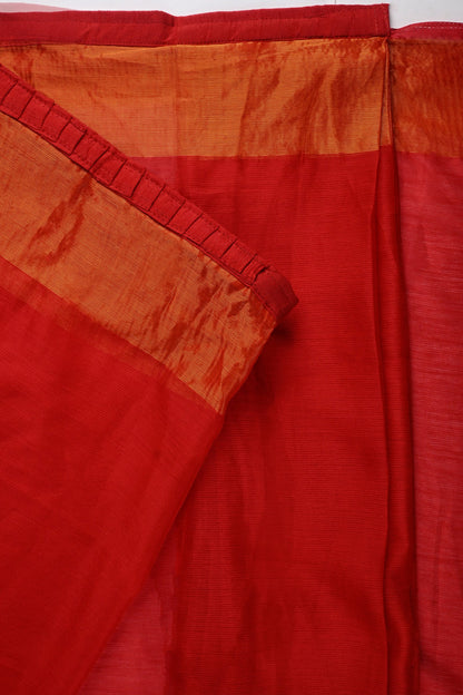 Teejh Sanah Red Chiffon Ready to Drape Saree