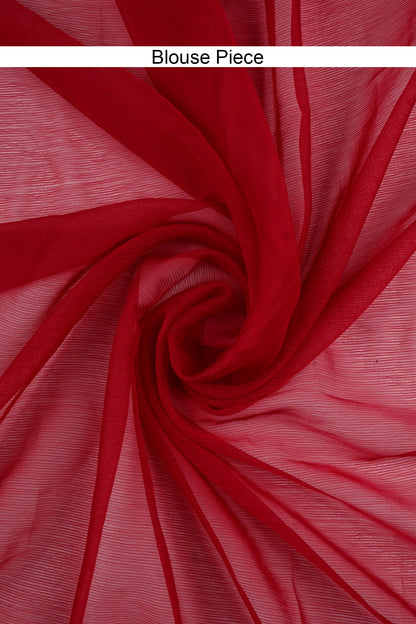 Teejh Sanah Pink Chiffon Ready to Drape Saree
