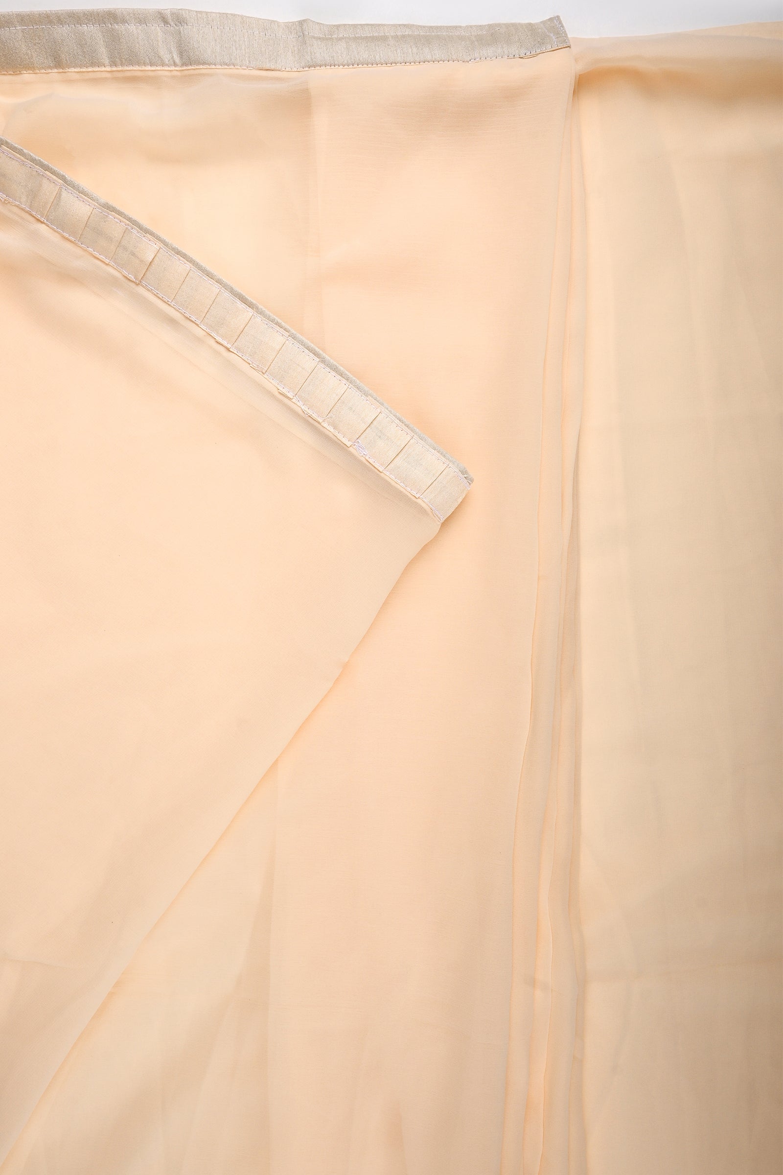 Teejh Farah Peach Georgette Ready to Drape Saree