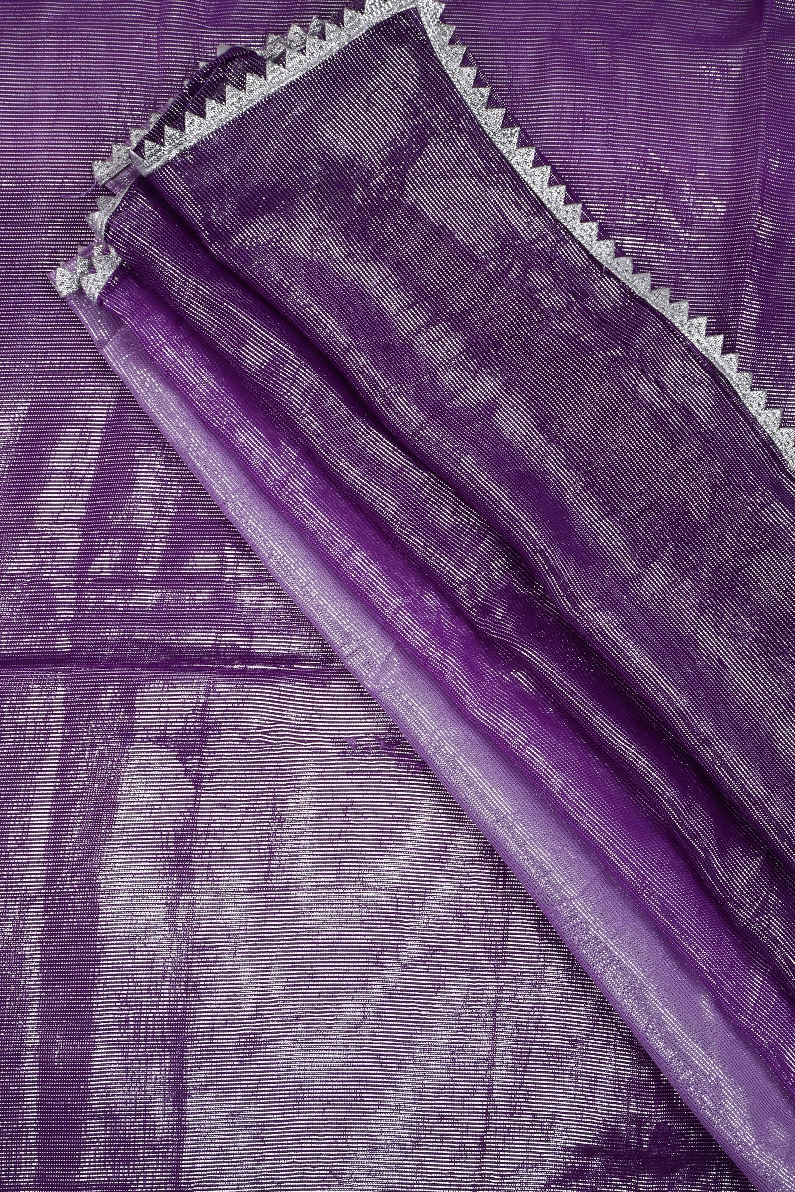 Teejh Kaalki Purple Shimmer Chiffon Saree