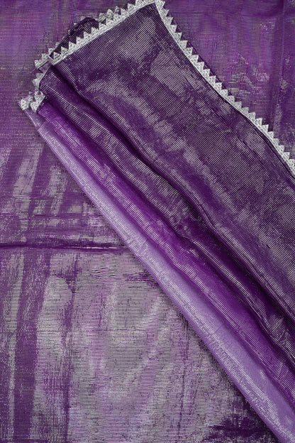 Teejh Kaalki Purple Shimmer Chiffon Saree